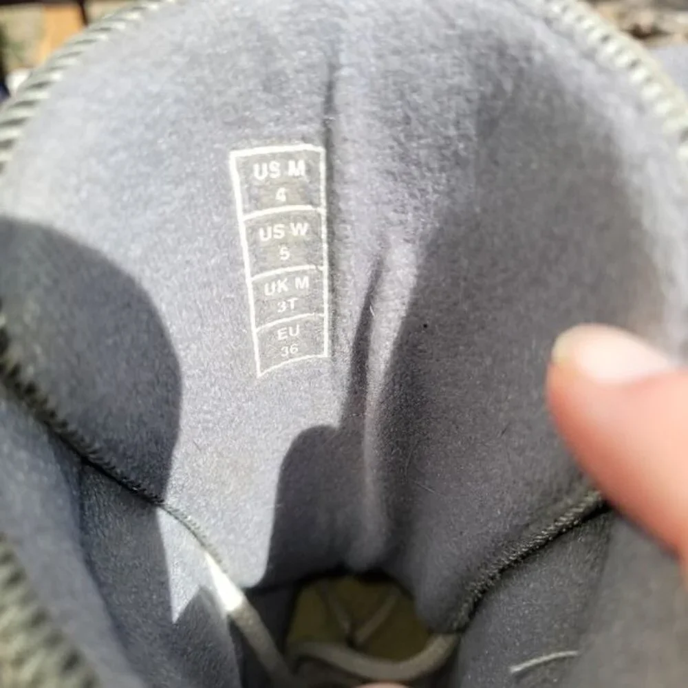 Vintage 90s Airwalk Womens Size 5/Youth 3 Gray Yellow Snowboard Boots Lace Up - Picture 9 of 12